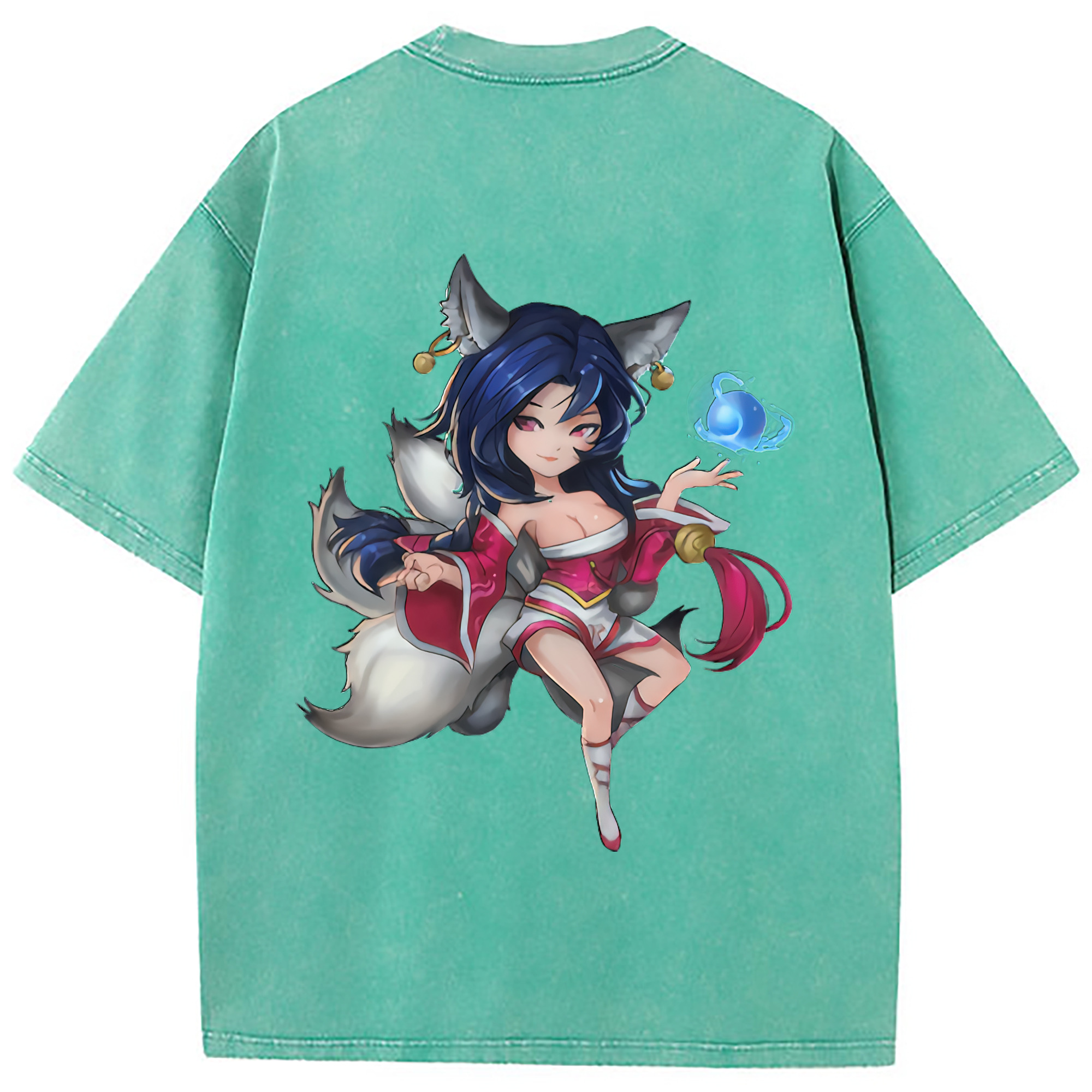 （画像用） リーグ・オブ・レジェンド League of Legends LOL 綿100% ヴィンテージ風 半袖Tシャツ（背面プリント）